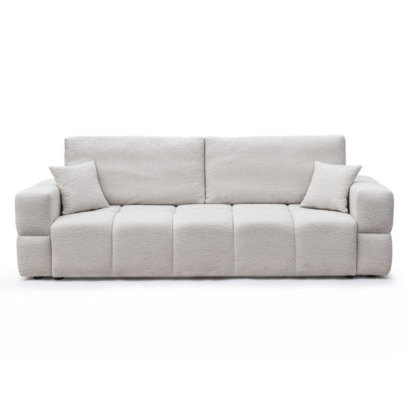 SCHLAFSOFA BUENO mit Bettkasten Hellgrau - Hellgrau, Holzwerkstoff/Kunststoff (245/85/93cm) - Idohome