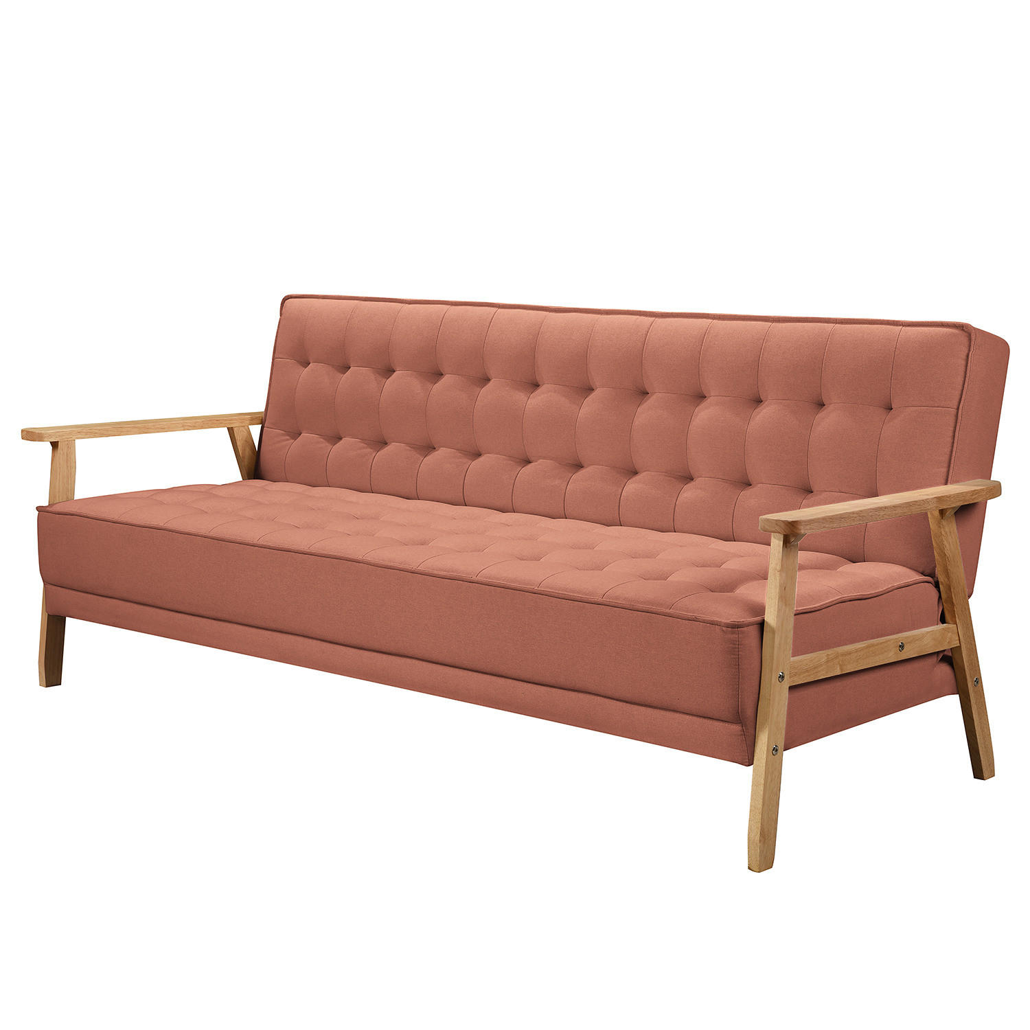 SCHLAFSOFA - Koralle, Textil (204/85/86cm) - home24