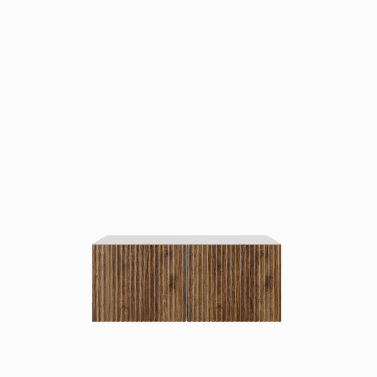 TV-SCHRANK Noe 100 cm, zweitürig, weiß, catania - Weiß/Braun, Kunststoff (100/40/41cm) - Margaret Hadas24