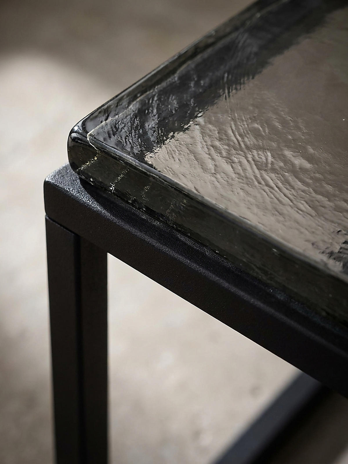 COUCHTISCH Quadratisch in Schwarz aus Glas und Metall, 58x58x43.5 cm - Schwarz, Glas/Metall (58/58/44cm) - KADIMA DESIGN