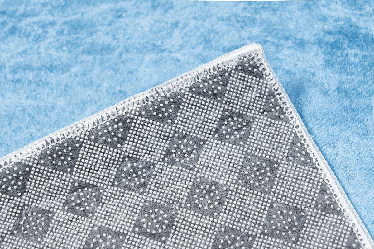 TEPPICH EMMA Hellblau 120/170 cm - Hellblau, Kunststoff (120/170cm) - Tapiso