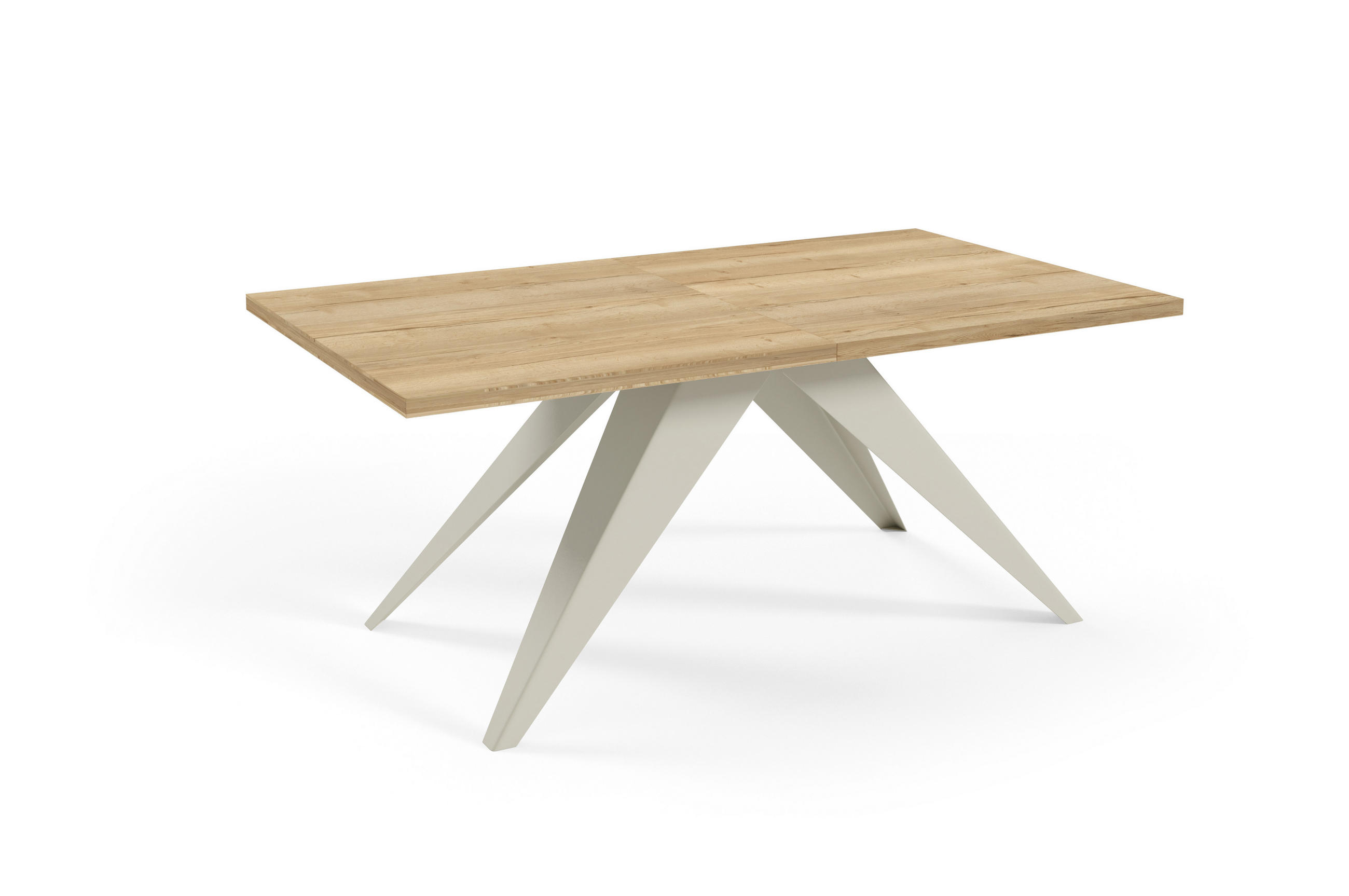 ESSTISCHE SENTO - Hellbraun/Kaschmir, Holzwerkstoff (80/140/76cm) - Meblini