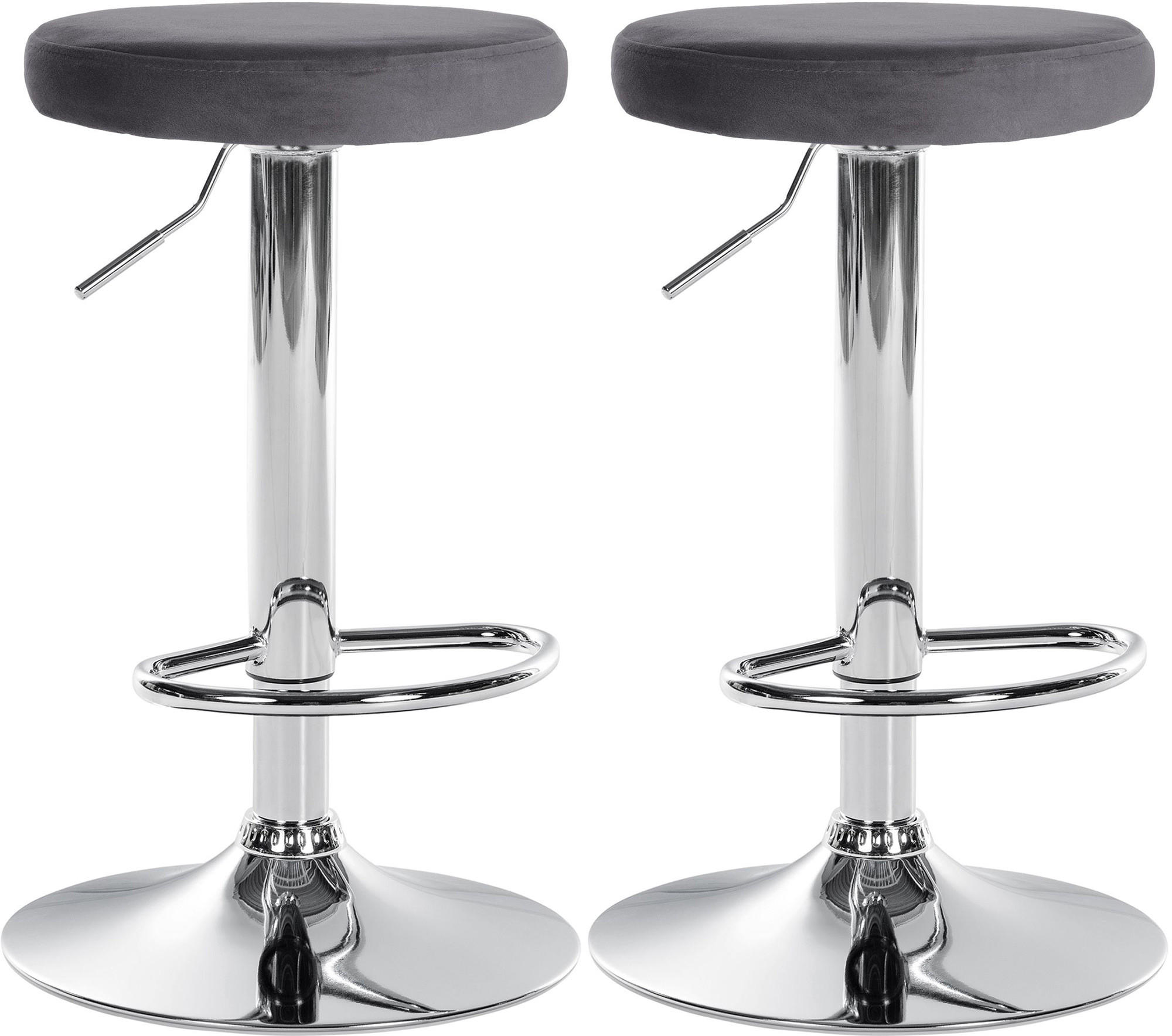 Deluke Barhocker Dunkelgrau 38.5x60x38.5 cm