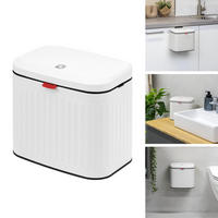 ABFALLEIMER 3 Liter, weiß - Weiß, Metall (22.5/20/16.5cm) - eluno