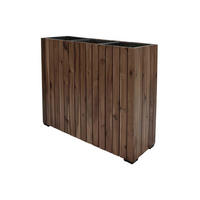 PFLANZKASTEN Colorado 2, 79x28x62 cm, Akazienholz, dunkel Braun - Dunkelbraun, Holz (28/62/79cm) - dasmöbelwerk