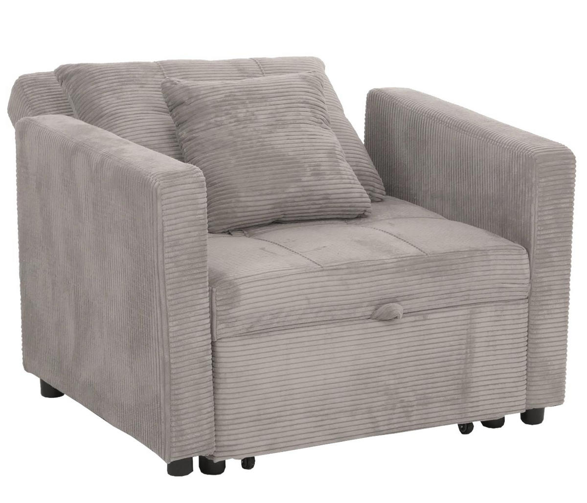 SCHLAFSESSEL Hellgrau - Hellgrau, Textil (100/86/88cm) - MCW