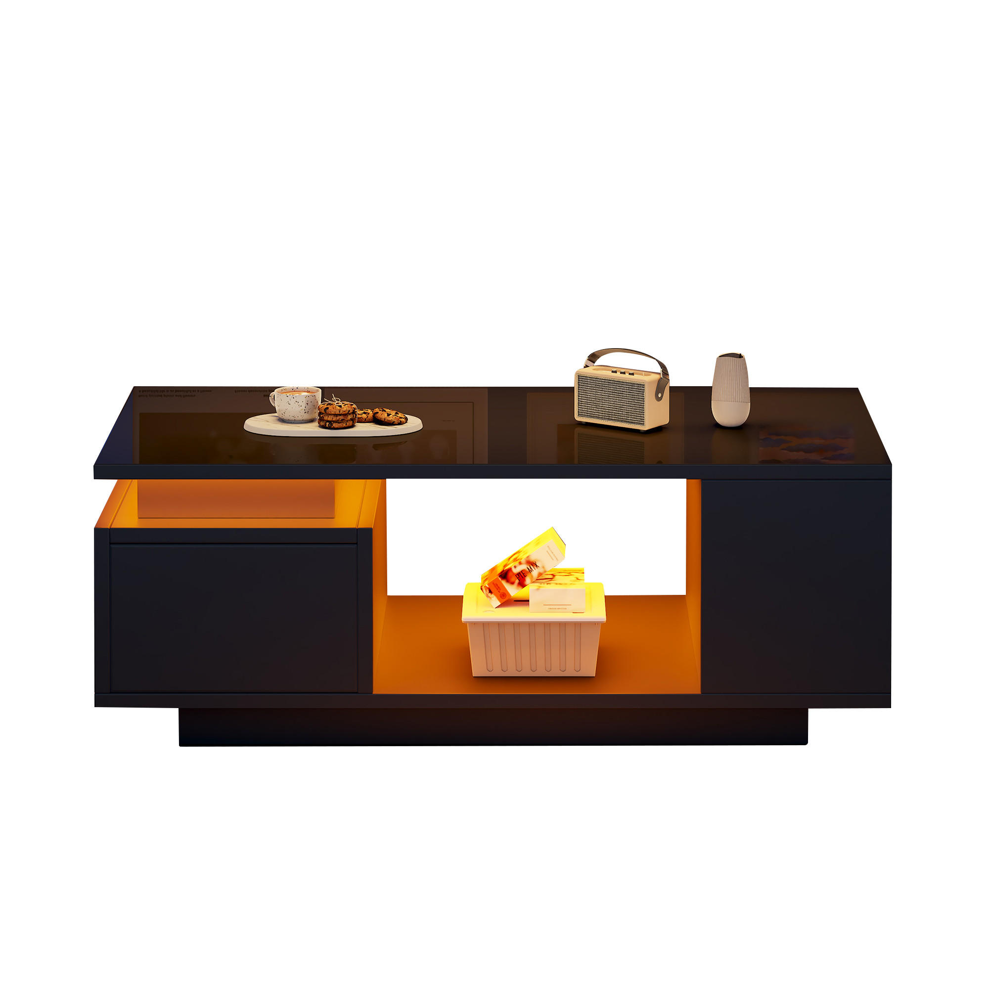 XXXLutz Couchtisch Schwarz 50x36x100 cm