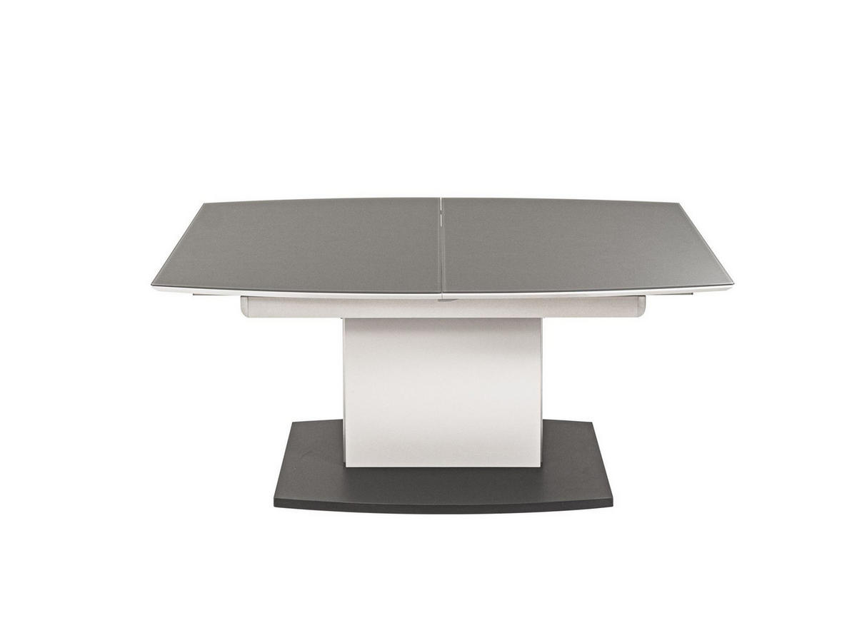 COUCHTISCH Cesya 115x70x54 höhenverstellbar;ausziehbar Seidengrau/Umbragrau - Grau, Glas (115/70/54cm) - 58aufmkessel