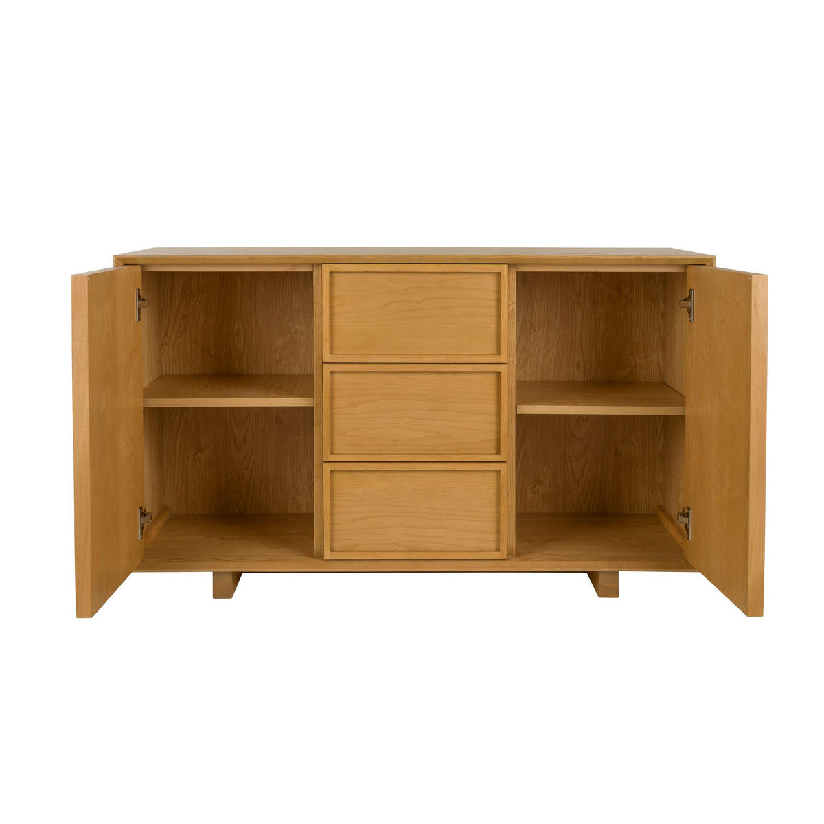 SIDEBOARD Raster Hoch Natur - Naturfarben, Holzwerkstoff (120/70/45cm) - Zuiver