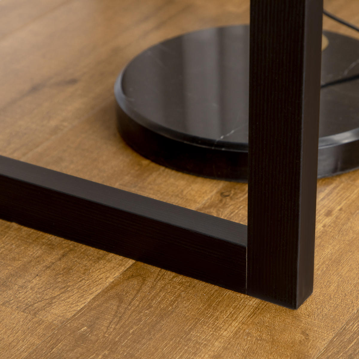 BÜROTISCH Walnuss und Schwarz 1 Stück - Multicolor, Holzwerkstoff (107/60/76cm) - GiPP