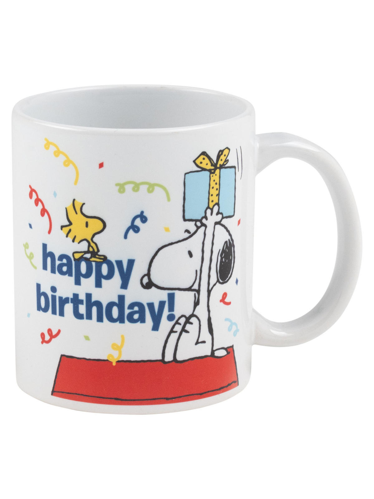 KAFFEEBECHER The Peanuts Snoopy Happy Birthday Geburtstag Weiß 320 ml - Weiß, Keramik (0.32L) - United Labels