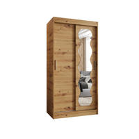 SCHWEBETÜRENSCHRANK 200/100/62 2-türig - Silberfarben/Eiche Artisan, Holz (100/200/62cm) - MÖBEL KRYSPOL