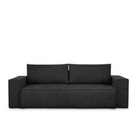 3-SITZER-SOFA NAPI II mit Schlaffunktion, anthrazit - Anthrazit, Textil (244/89/101cm) - KONSIMO®