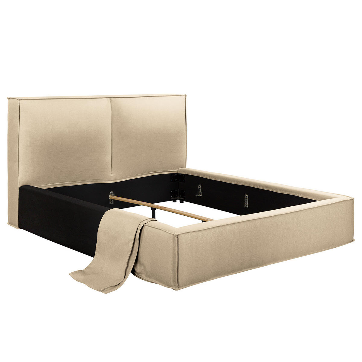 WECHSELBEZUG für Polsterbett - Beige, Textil (220/200cm) - home24