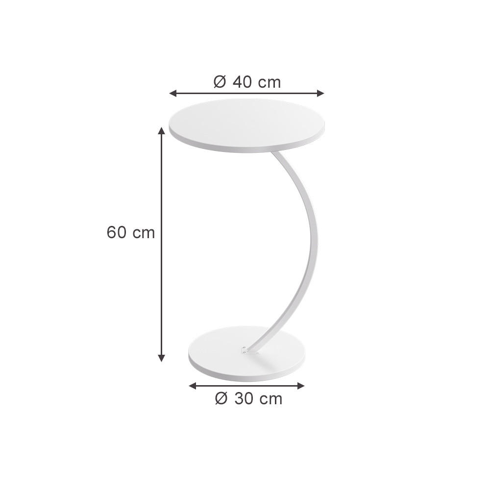 BEISTELLTISCH Alvio Weiß 40 x 60 cm - Weiß, Holzwerkstoff (40/40/60cm) - Vicco