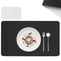 TISCHSET - Kunstleder - Doppelseitig - Schwarz/Weiß - Rechteckig - 44,5x30cm - 12 Stück - Schwarz/Weiß, Kunststoff (44.5/30cm) - Sänger