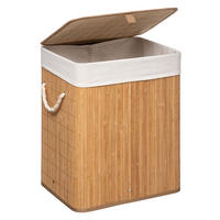 WÄSCHEKORB, faltbar, Bambus, Polyester, 50 cm - Braun, Holz (41.5/30/50cm) - 5five Simply Smart
