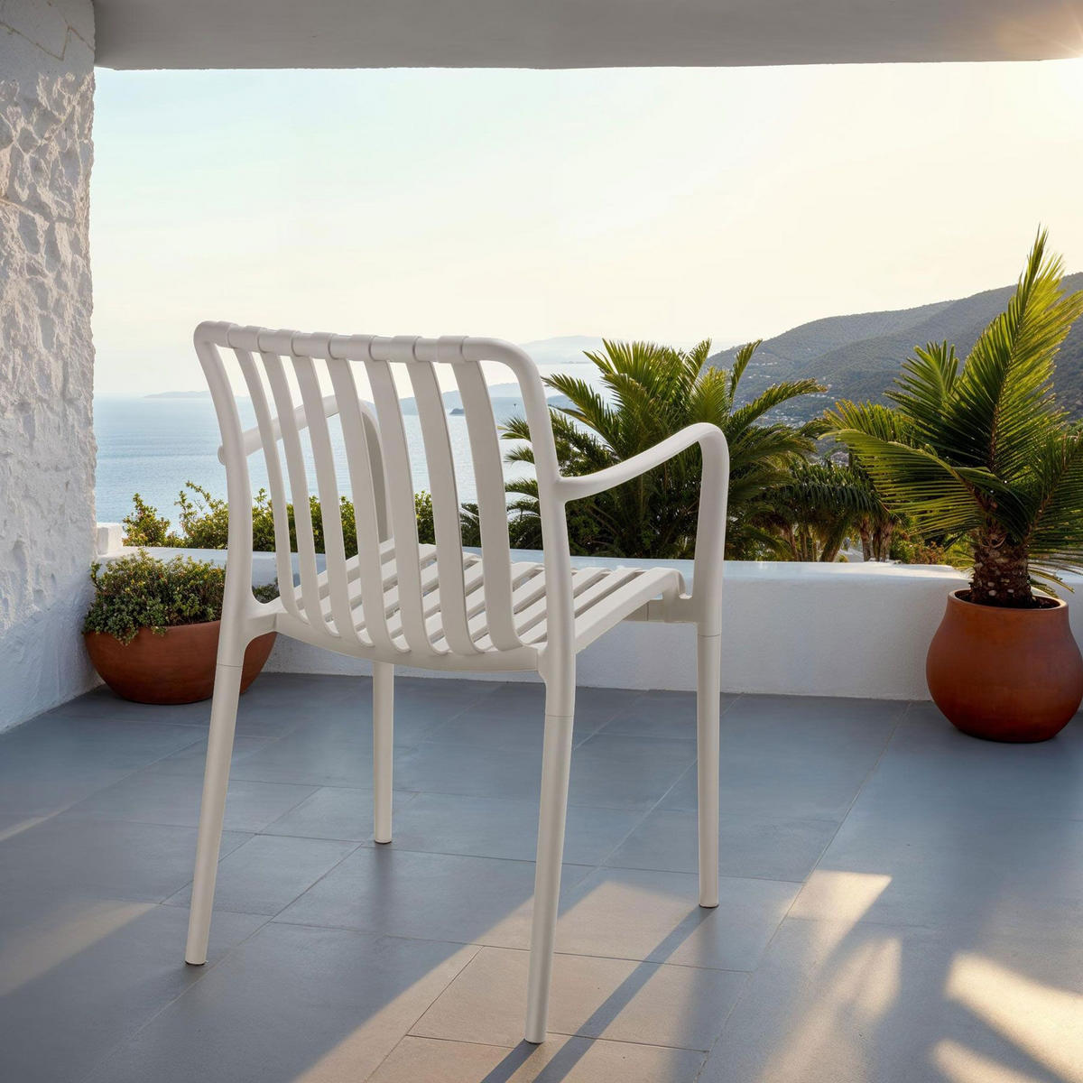 GARTENSTÜHLE Alcudia,54,5 x 58 x 80,5 cm, Belastbarkeit 120 kg,taupe - Taupe, Textil (54.5/80.5/58cm) - tectake