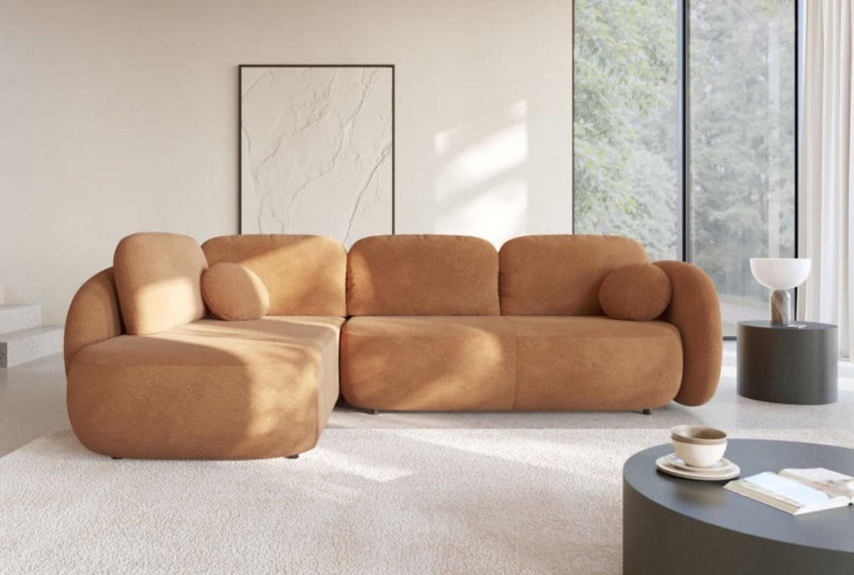 ECKSOFA Orange OLIVIO II Ausziehbar Links - Orange, Textil (289/190cm) - Sepro Meble