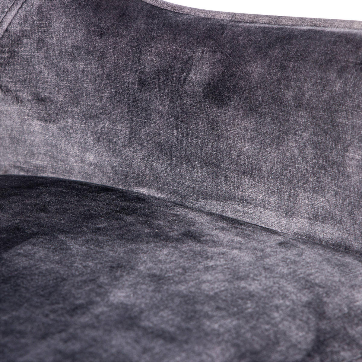 BARHOCKER Fallon Schwarz 61/53/105cm - Anthrazit, Textil (53/105/61cm) - PTMD Collection