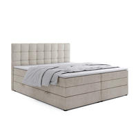 BOXSPRINGBETT Igella King Beige 120x200 cm mit Matrazen H3 & Topper - Beige, Holz (120/200cm) - Labett