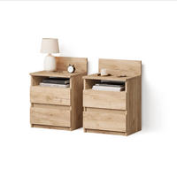 NACHTTISCH Roya, Goldkraft Eiche, 2er Set - Honigeiche, Holzwerkstoff (39.6/59.1/32.3cm) - Livinity®