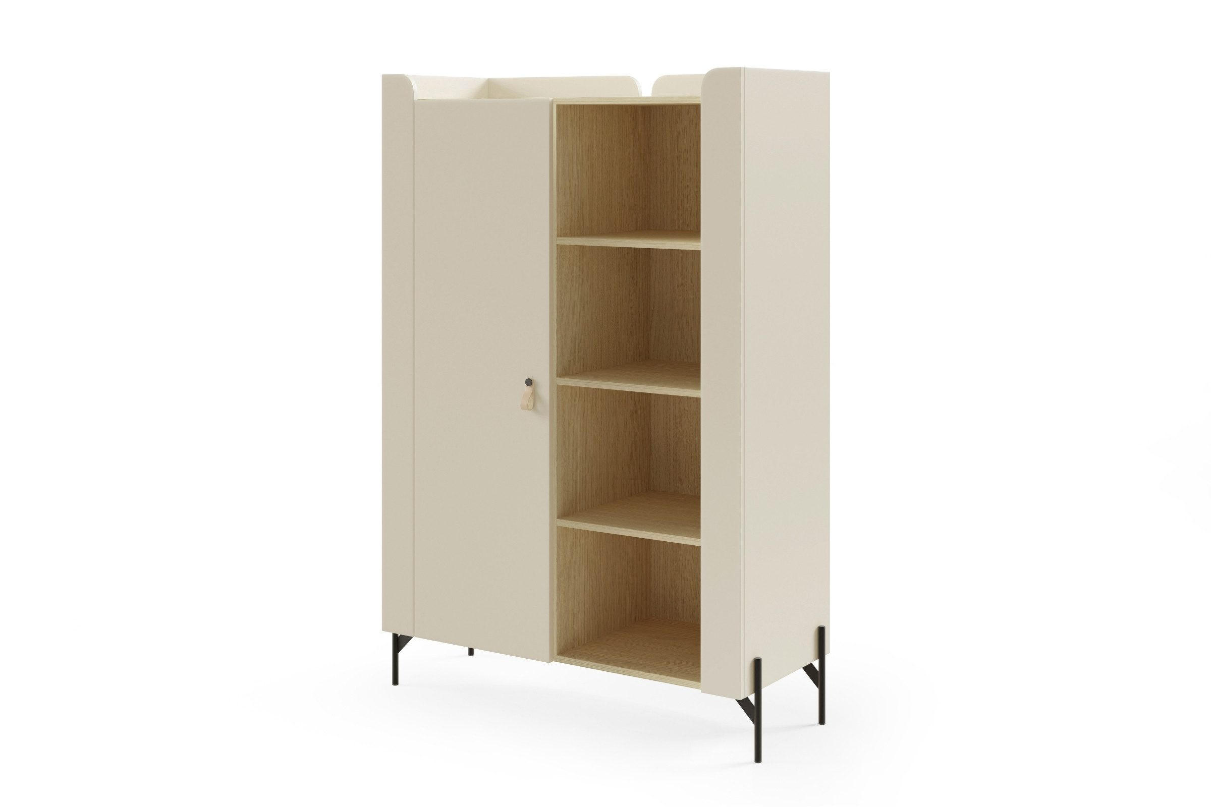 HIGHBOARD SOVI 03 100 / 151 / 42 cm in Macadamia / Eiche Mavelie - Eichefarben/Beige, Holzwerkstoff (100/151/42cm) - Deine Möbel 24