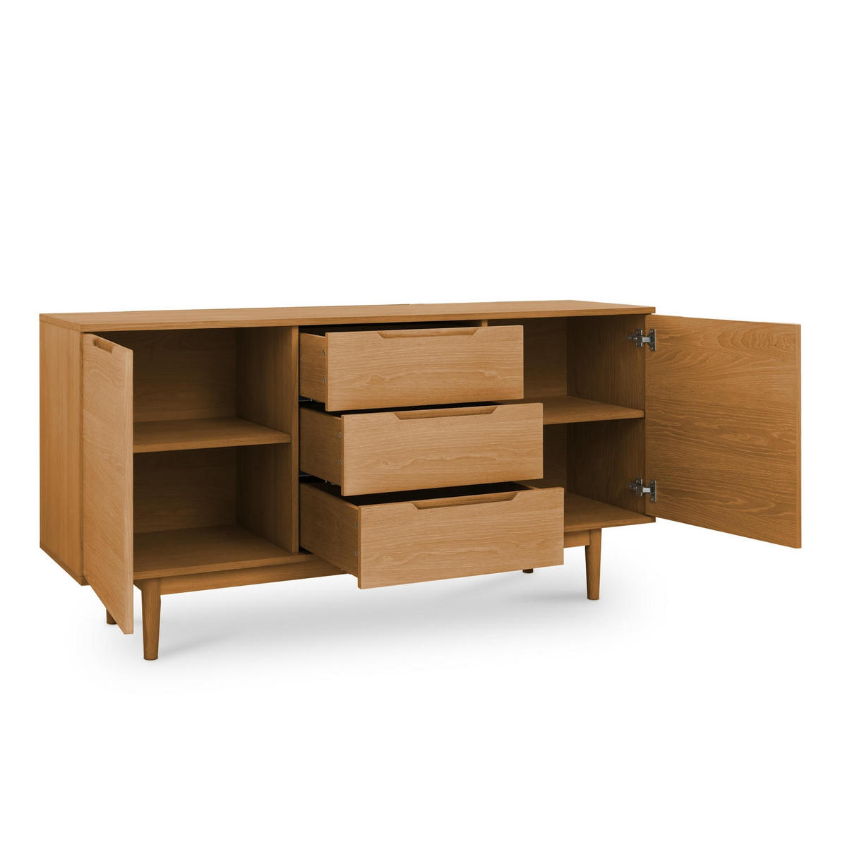 SIDEBOARD Wildeiche - Honigeiche/Eichefarben, Holz/Holzwerkstoff (160/80/45cm) - Furnhouse