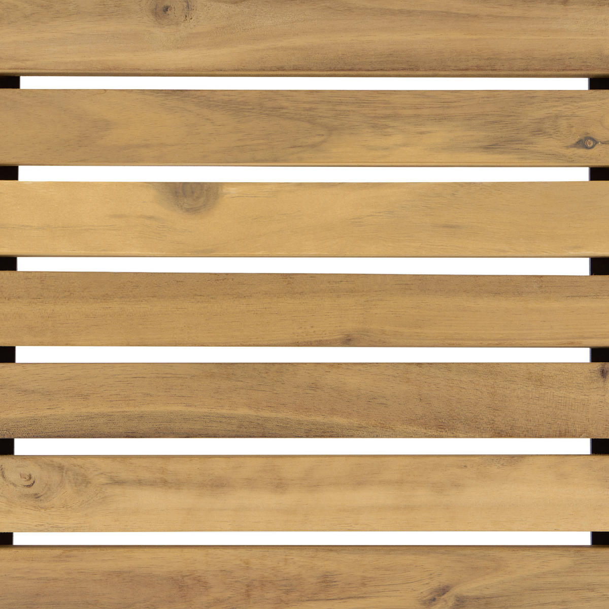 BEISTELLTISCH outdoor 45/45 cm Akazienholz Hellbraun Lascari - Hellbraun, Holz (45/45/44cm) - Beliani