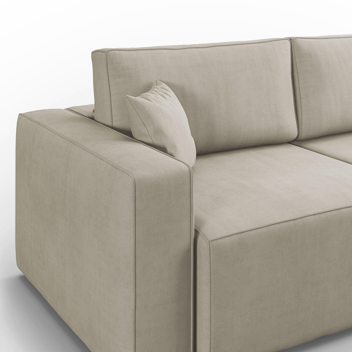 LINEARSOFA Morfeo - Creme, Textil (180/86/99cm) - Divani.store