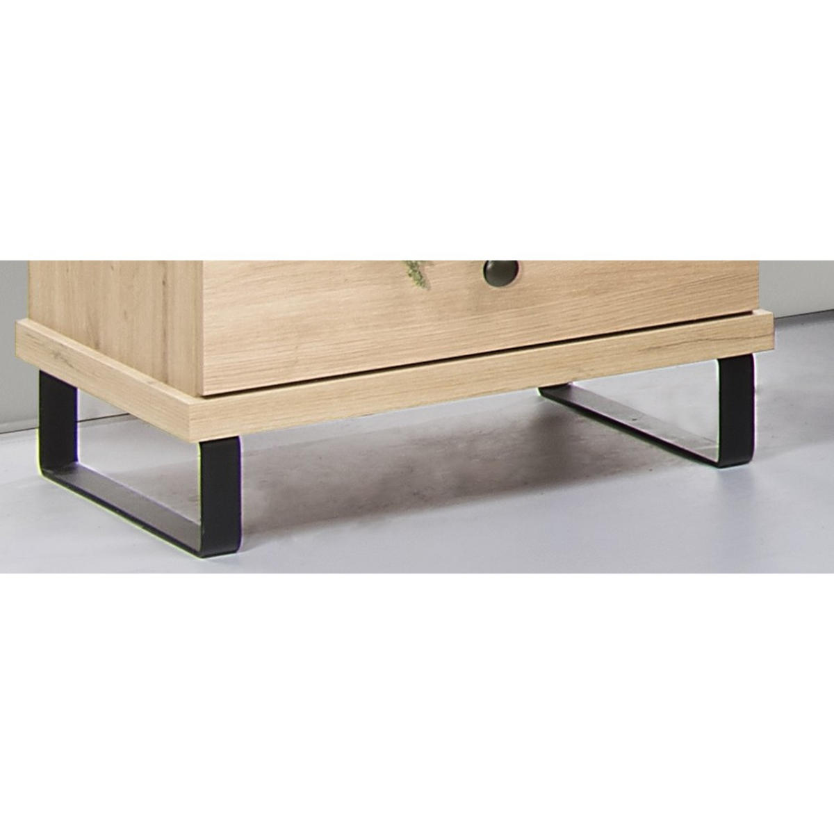 DREHTÜRENSCHRANK Caya mit zwei Türen und Metallbeinen, eiche Artisan - Schwarz/Eiche Artisan, Holzwerkstoff/Metall (86/201/58cm) - Beautysofa