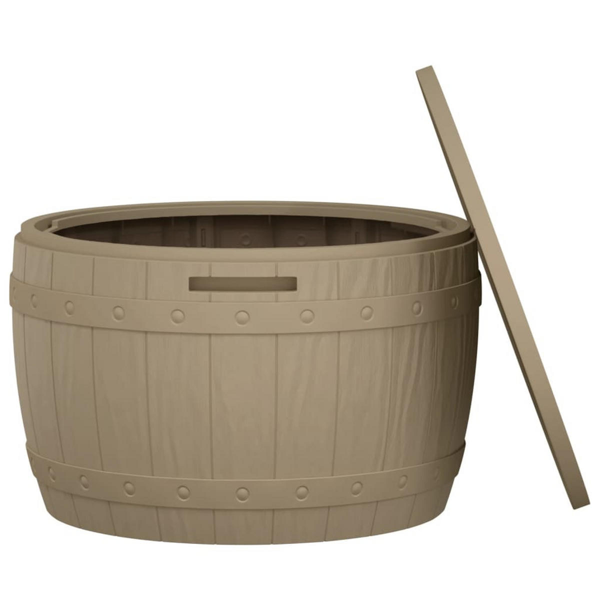 3-IN-1 Gartenbox Hellbraun Polypropylen - Braun, Kunststoff (67.5/44/67.5cm) - furnicato