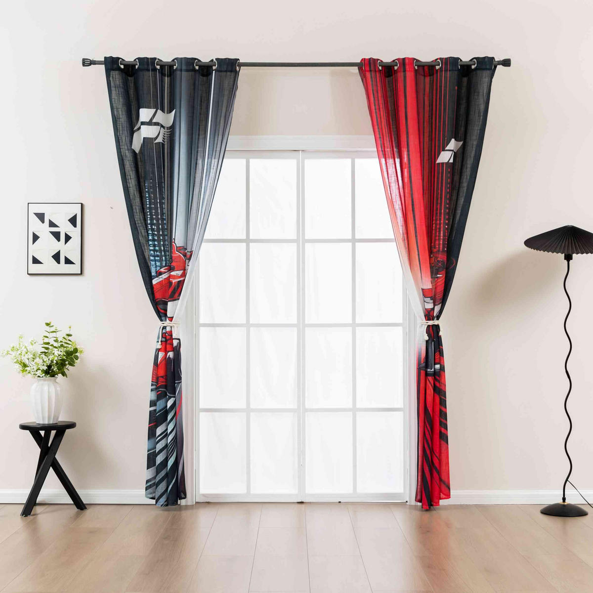 VORHANG SEOUL HxB 245x140 cm Schwarz - Schwarz, Textil (140/245cm) - Gardinenbox