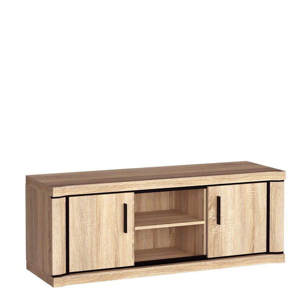 LOWBOARD MALAGA 137/53/45 cm, Sonoma Eiche - Sonoma Eiche, Holzwerkstoff (137/53/45cm) - MASSENO
