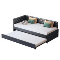 SCHLAFSOFA 90/200 cm grau Samt mit Liegefunktion - Grau, Holz