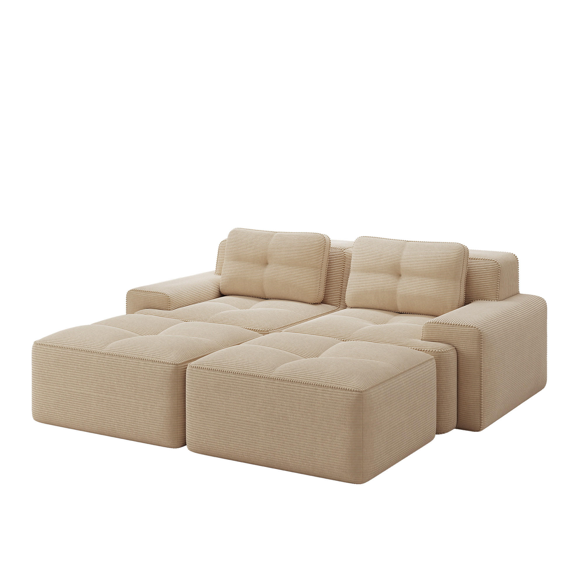 Flora Grace Sofa Beige 177x69x204 cm