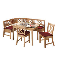 ECKBANKGRUPPE im modernen Landhausstil Deborah Massivholz Buche/Rot - Buchefarben/Rot, Holz (179/1/139cm) - 58aufmkessel