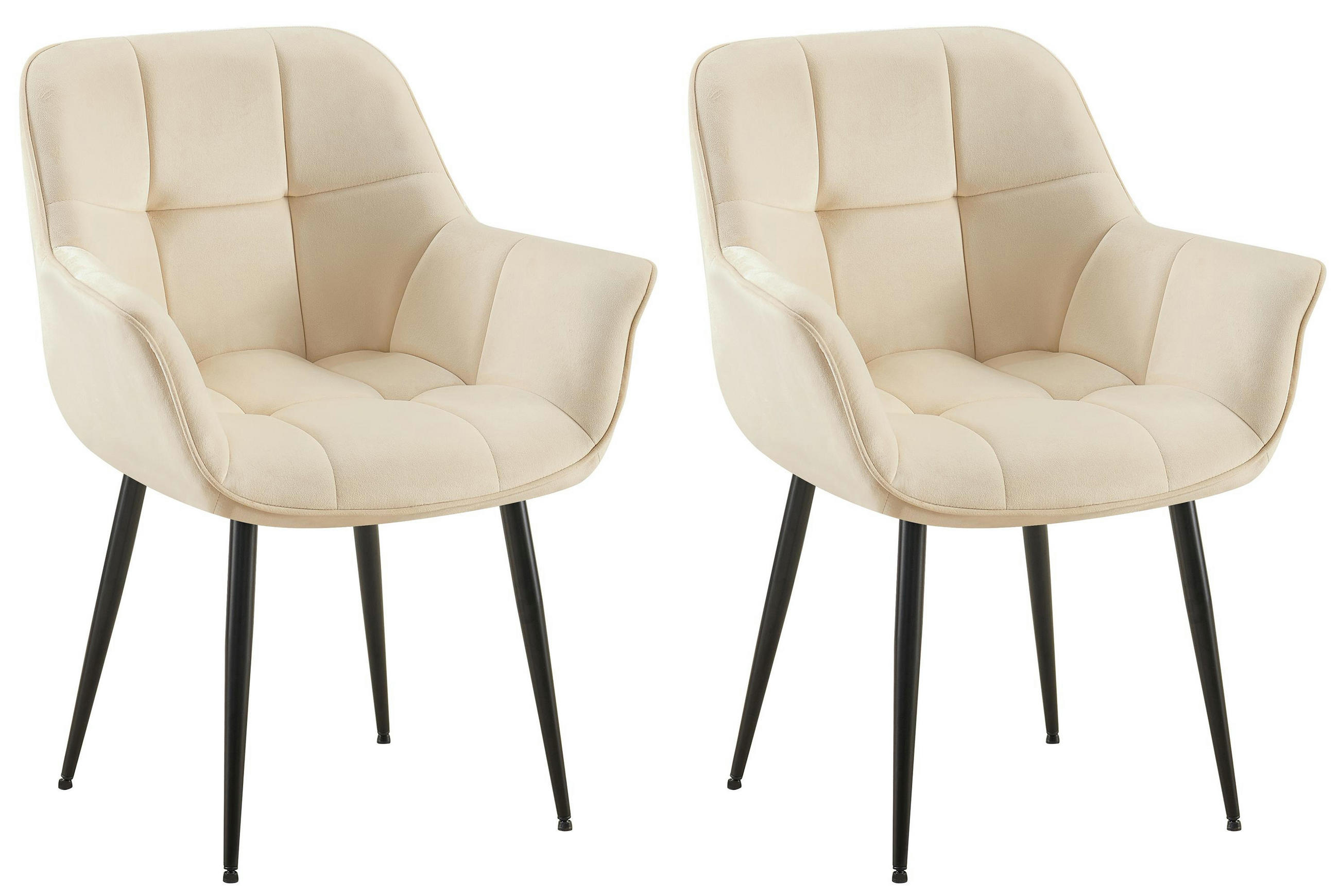 CLP Armlehnenstuhl Creme 65x85x58 cm