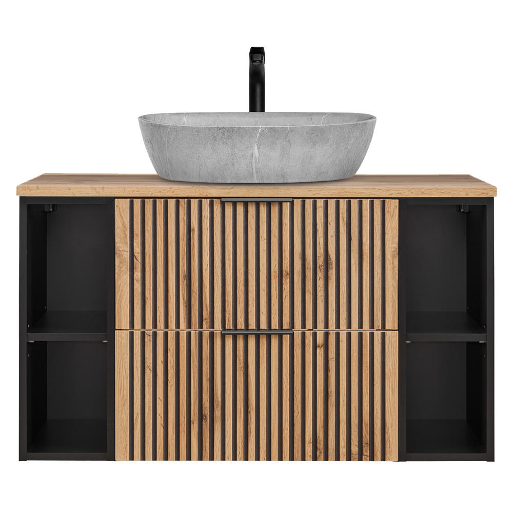 WASCHTISCH Xanten-56 - Braun, Holzwerkstoff (101/73/47cm) - Lomado