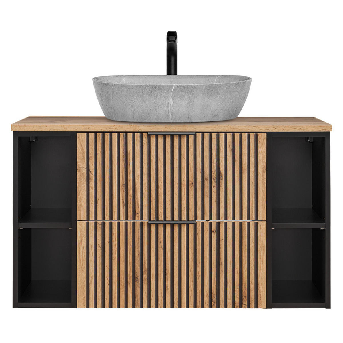 WASCHTISCH Xanten-56 - Braun, Holzwerkstoff (101/73/47cm) - Lomado