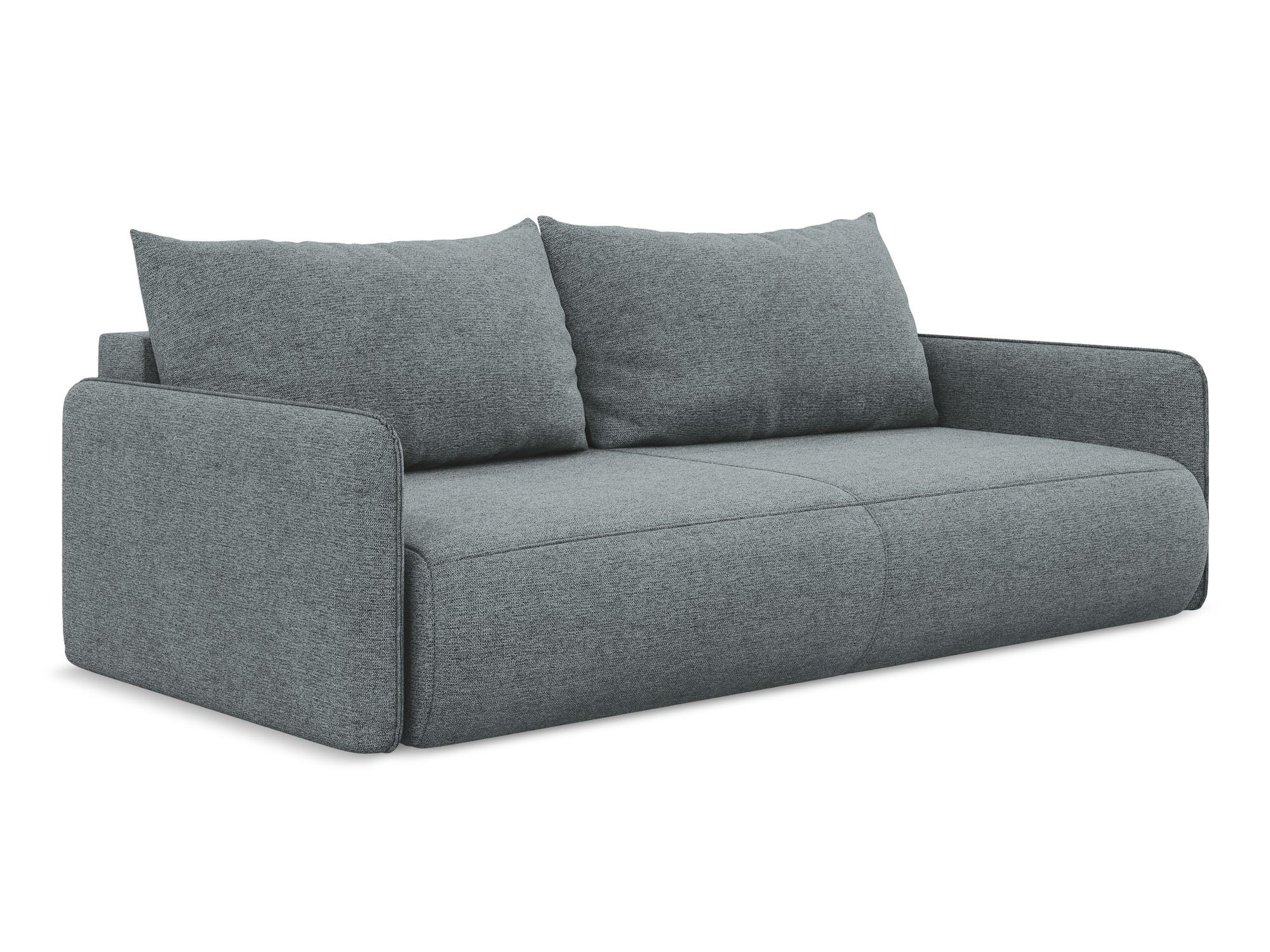 3-SITZER SOFA mit Schlaffunktion Chenille Stoff Blau - Blau/Blaugrau, Kunststoff/Textil (216/86/105cm) - Makamii