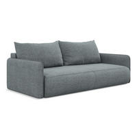 3-SITZER SOFA mit Schlaffunktion Chenille Stoff Blau - Blau/Blaugrau, Kunststoff/Textil (216/86/105cm) - Makamii