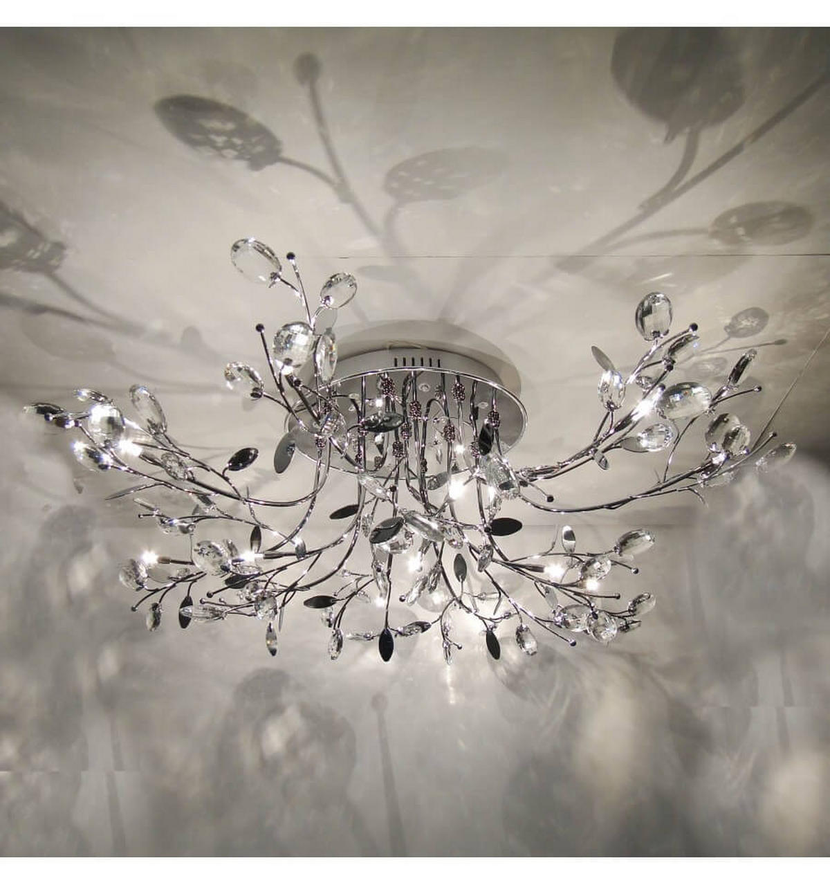 DECKENLEUCHTE Aiken, Silber/Chrom, 27cm - Chromfarben, Glas (27/90/27cm) - KOSILUM