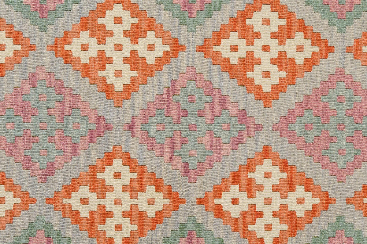 KELIM-TEPPICH handgewebt Gashgai Grau 256/182 cm Schurwolle - Grau, Textil (182/256cm) - Looma