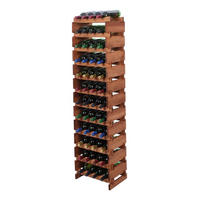 WEINREGAL VINOTECA FLEX PRO HxBxT 163x46x28cm 48 Flaschen auf 12 Ebenen Braun geölt - Braun, Holz (46/163/28cm) - PROREGAL