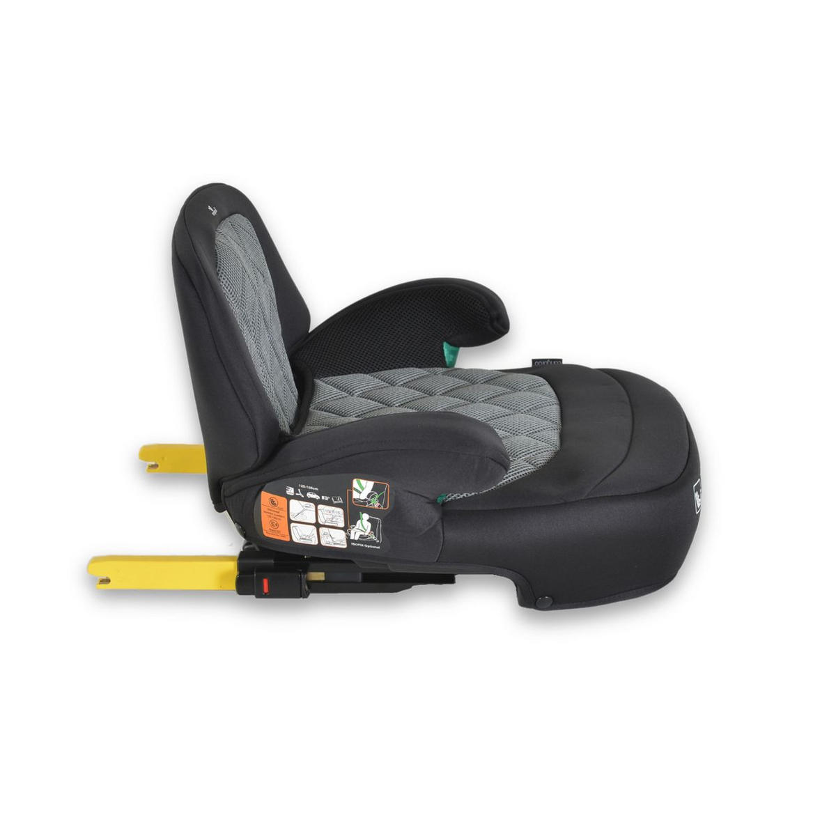 SITZERHÖHUNG Jax i-Size grau 125-150cm Gruppe 3 Isofix Top Tether - Grau, Kunststoff (45/32/41cm) - Cangaroo
