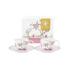 TASSEN & UNTERTASSEN 2er-Set Jolie punkte gold rosa 120 ml - Weiß, Keramik (13.2/9/13.5cm) - Pip Studio