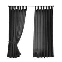VORHANG 2ER SET POTSDAM HxB 175x140 cm Schwarz - Schwarz, Textil (140/175cm) - Gardinenbox