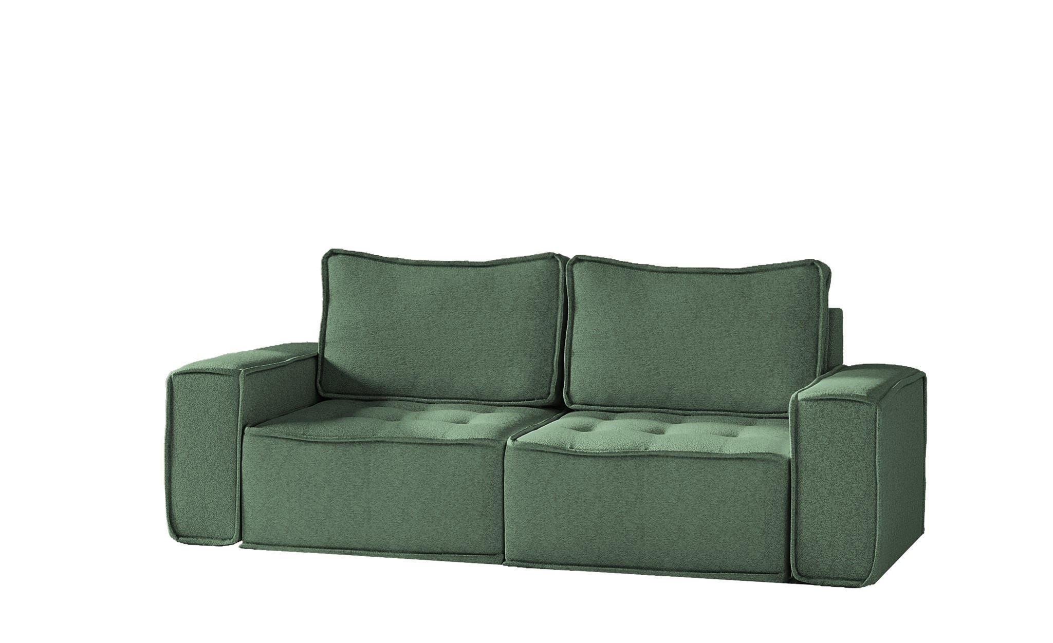 SOFA Sande In Raven - Grün, Holzwerkstoff/Textil (212/85/90cm) - Fun Möbel