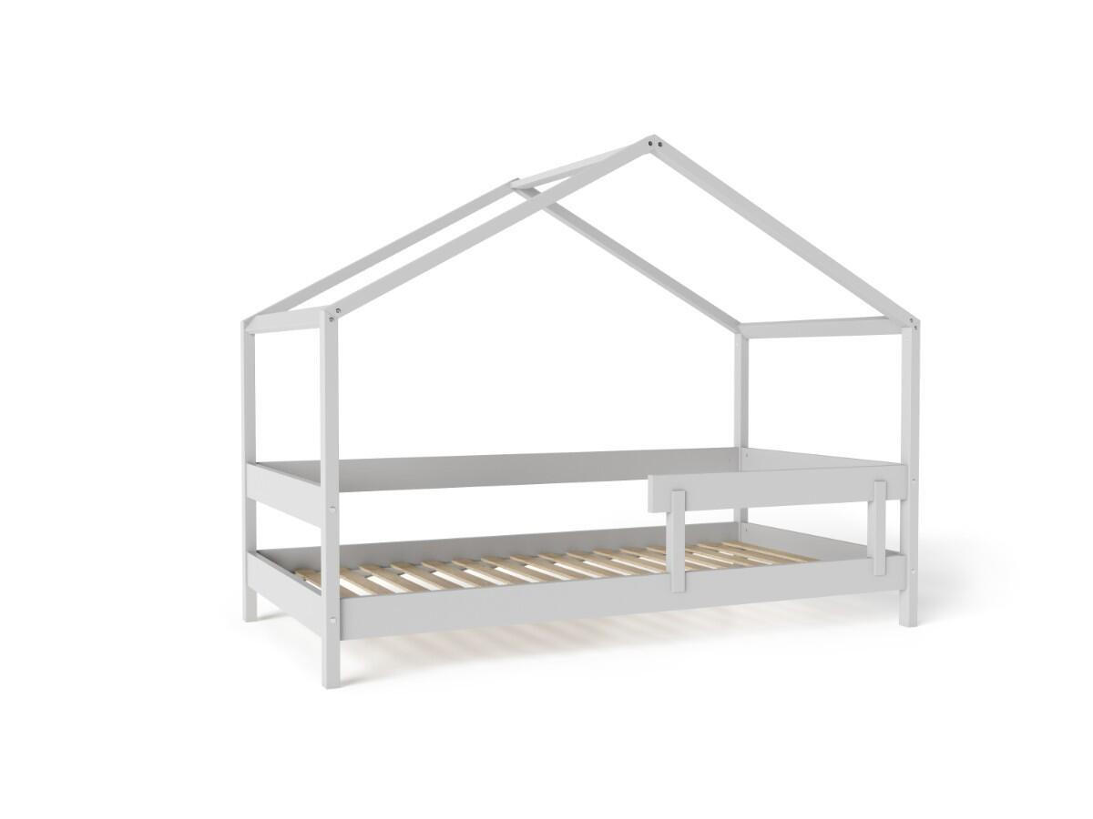 HAUSBETT HYTTE Hellgrau 89x169x135 cm - Hellgrau, Holz - FURNLUX